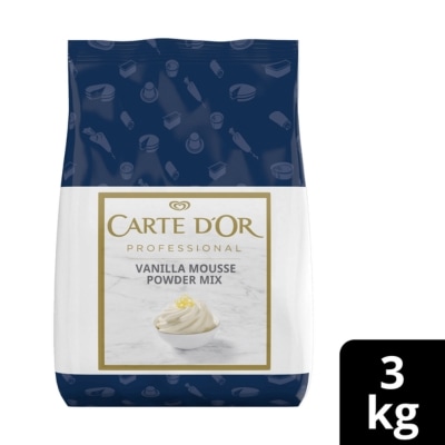 Vanilla Mousse Powder Mix (3x3Kg) - Carte D’or Mousse Range elevates all your dessert applications while offering a wide range of dishes in less than 10 minutes.